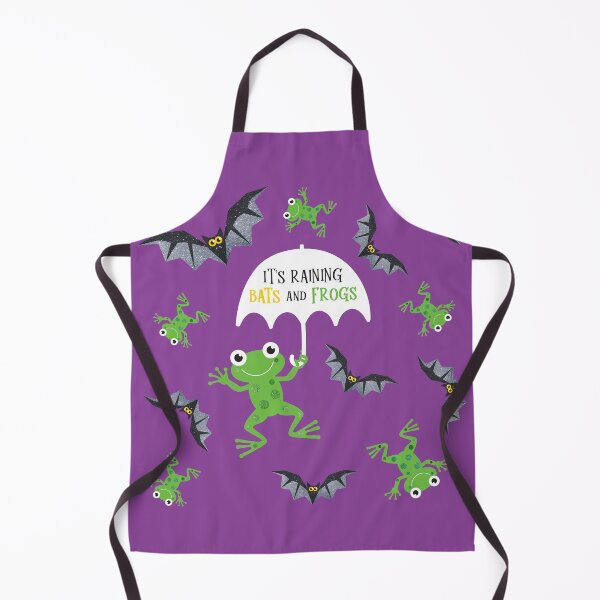 Item preview, It's Raining (Sparkly Halloween) Bats and Frogs Purple designed and sold by VicEllisArt.