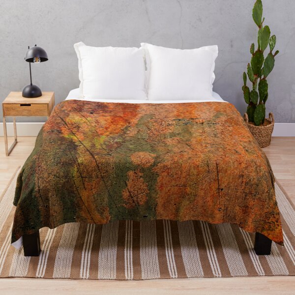 Heavy distressed peeling metal paint Throw Blanket