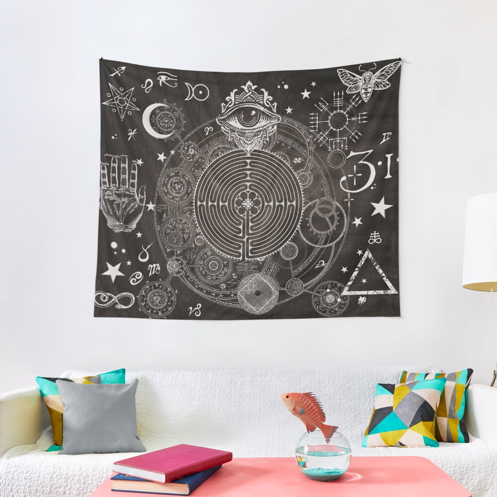 Magic Symbols for a Alchemist Dreamer Tapestry