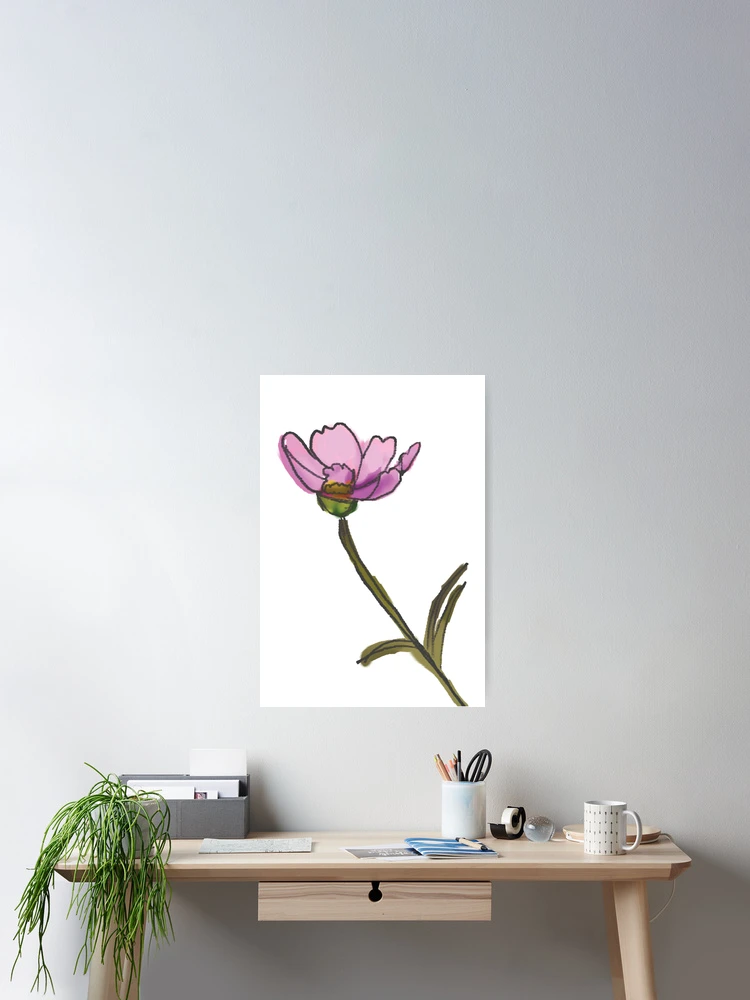 Thumbnail 2 of 3, Poster, Pink Poppy designed and sold by Janie in Repeat .