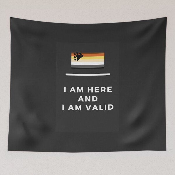 Item preview, I Am Valid Rectangle Graphic - Bear Brotherhood designed and sold by thesassypanda.