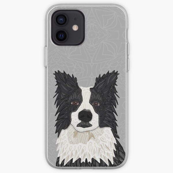 Beautiful Black Border Collie iPhone Soft Case