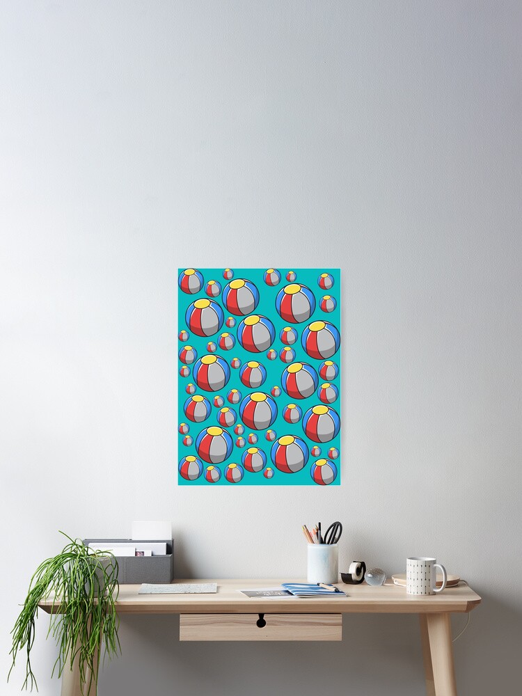 Thumbnail 2 of 3, Poster, Beach Ball Pattern designed and sold by d247.