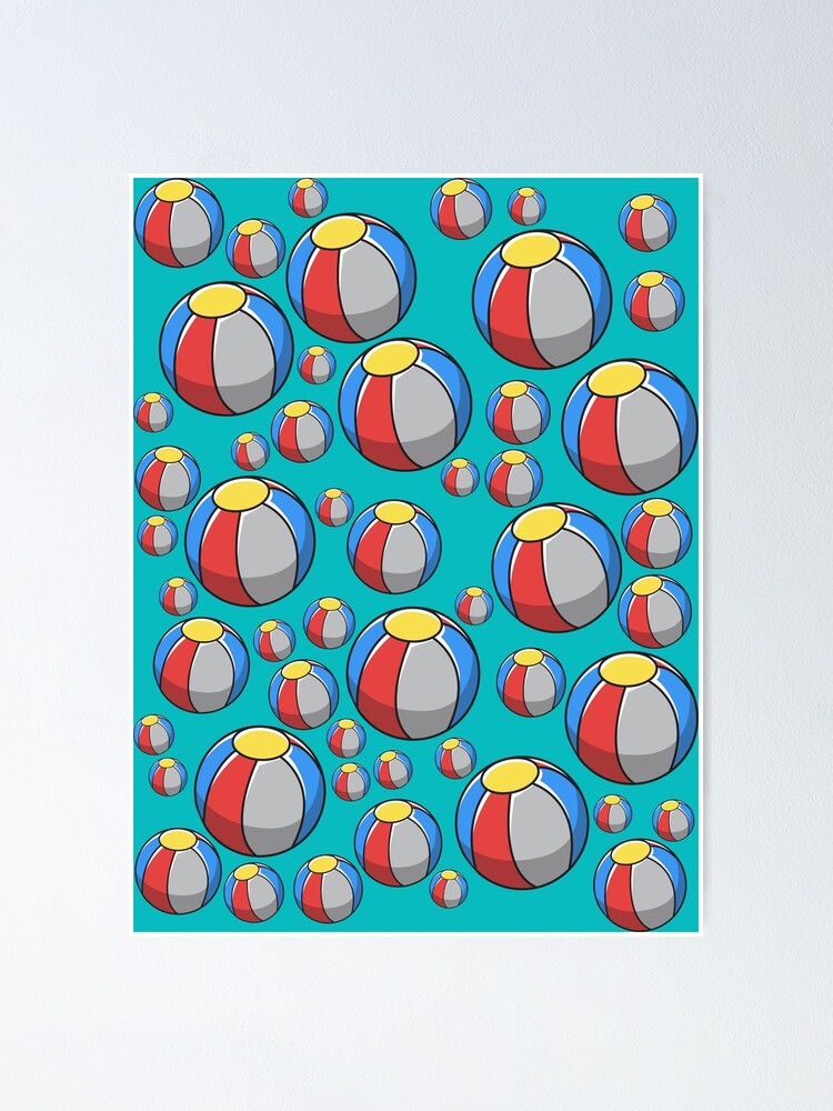 Thumbnail 1 of 3, Poster, Beach Ball Pattern designed and sold by d247.