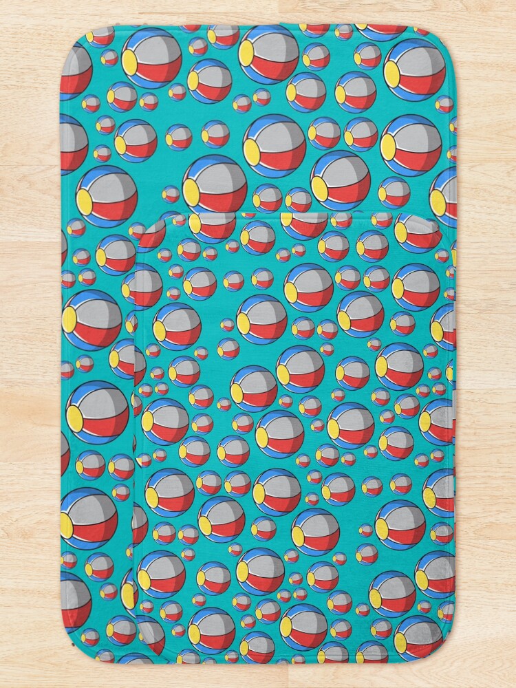 Thumbnail 5 of 6, Bath Mat, Beach Ball Pattern designed and sold by d247.