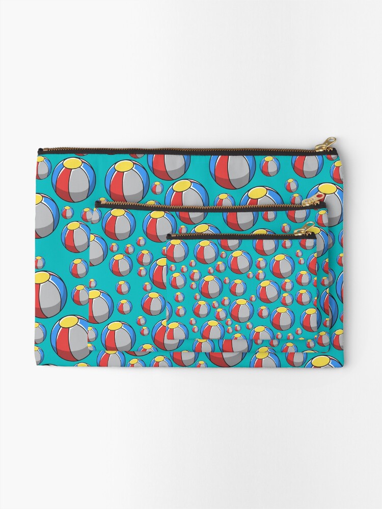Thumbnail 2 of 4, Zipper Pouch, Beach Ball Pattern designed and sold by d247.