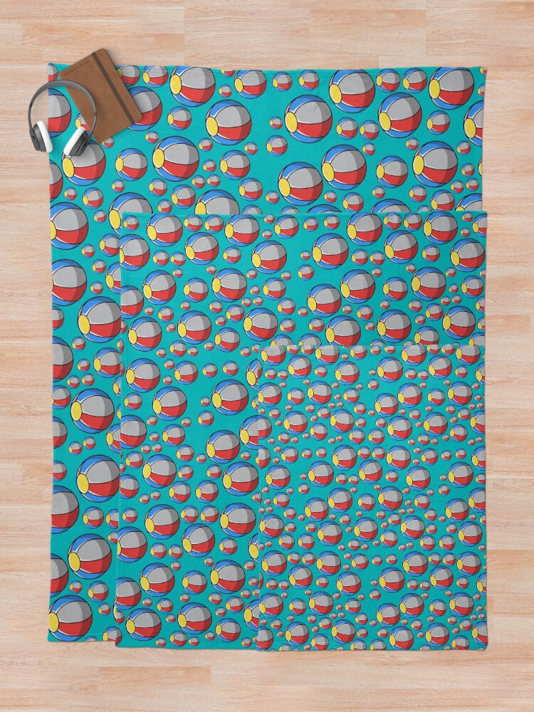 Thumbnail 5 of 6, Throw Blanket, Beach Ball Pattern designed and sold by d247.