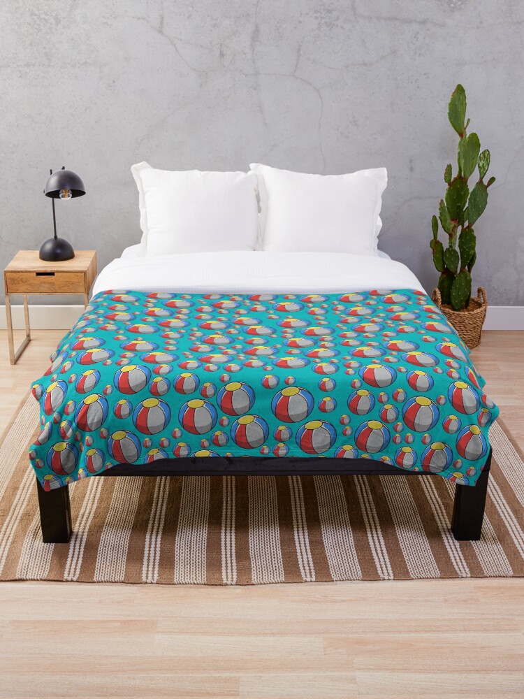 Thumbnail 1 of 6, Throw Blanket, Beach Ball Pattern designed and sold by d247.