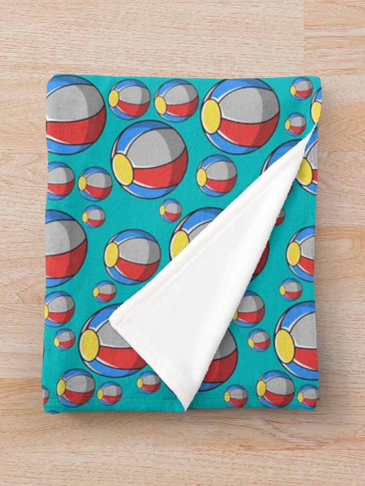 Thumbnail 3 of 6, Throw Blanket, Beach Ball Pattern designed and sold by d247.