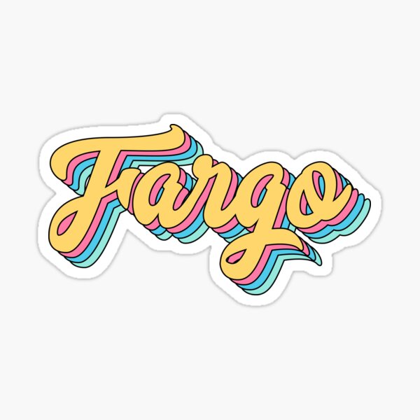 Item preview, Fargo Retro Yellow Script designed and sold by modeoftravel.
