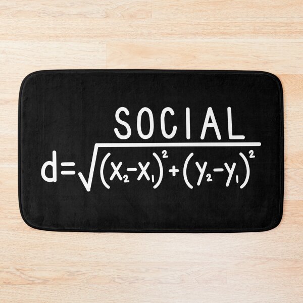 Item preview, Social Distance (formula) Black and White designed and sold by carwalker13.