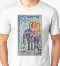 1958 Laos Elephant Stamp Unisex T-Shirt