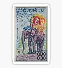 1958 Laos Elephant Stamp Sticker