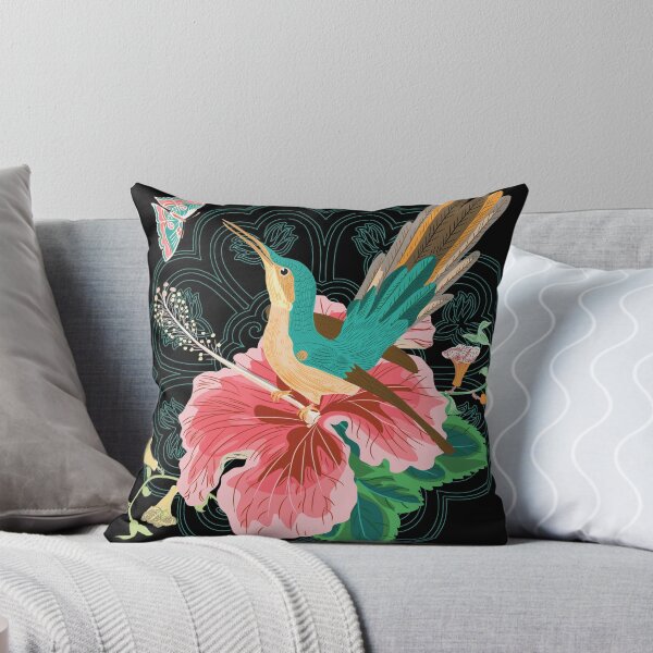 Item preview, Hummingbird Hibiscus Butterfly with Lace Background designed and sold by LizzyizzyDesign.