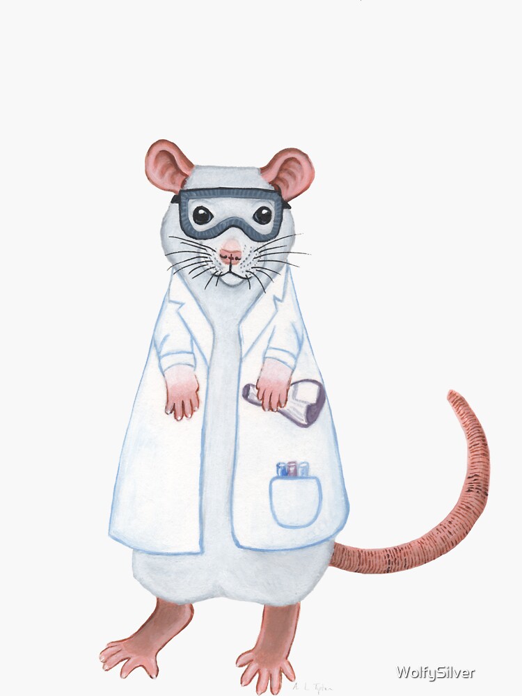 "Lab Rat" Sticker for Sale by WolfySilver Redbubble