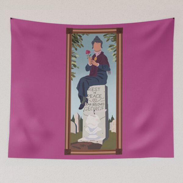 Item preview, Minimalist Old Woman Haunted Mansion Portrait designed and sold by DisSpooks.