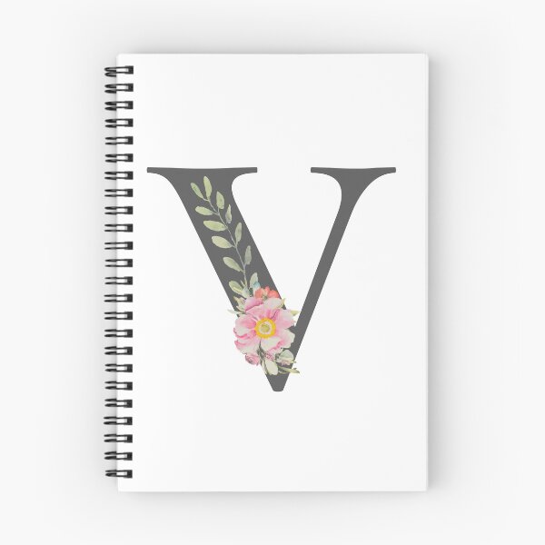 Item preview, Black Gray Floral Wreath Bouquet Arrangement Initial Letter V designed and sold by TheFamilyVan.