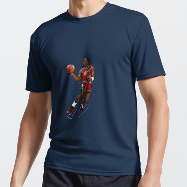 micheal jordan dunk vector Active T-Shirt for Sale by JordzArt