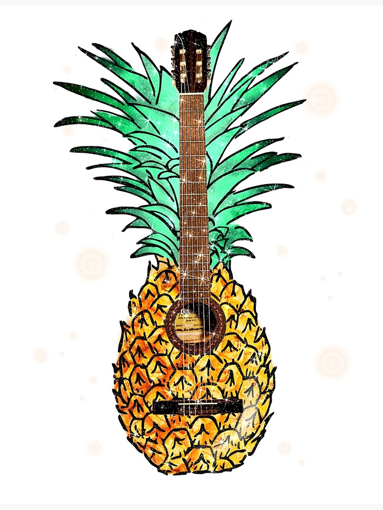 "Pineapple Summer Guitar Funny Summer Musique Instrument Fantasy" Poster for Sale by JollyYosei