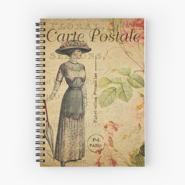 Item preview, Parisienne Millinery Lady Vintage Postcard Carte Postale Floral Shabby Chic Seasons designed and sold by WizardsWorld.