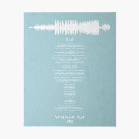 Dile - Natalia Lacunza | Sound Wave Lyrics Lámina rígida