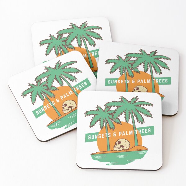 Item preview, Sunsets, Palm Trees and Skull | Halloween on Beach | Funny Halloween Gift Ideas for Men, Women and Kids designed and sold by Rohit Mane.