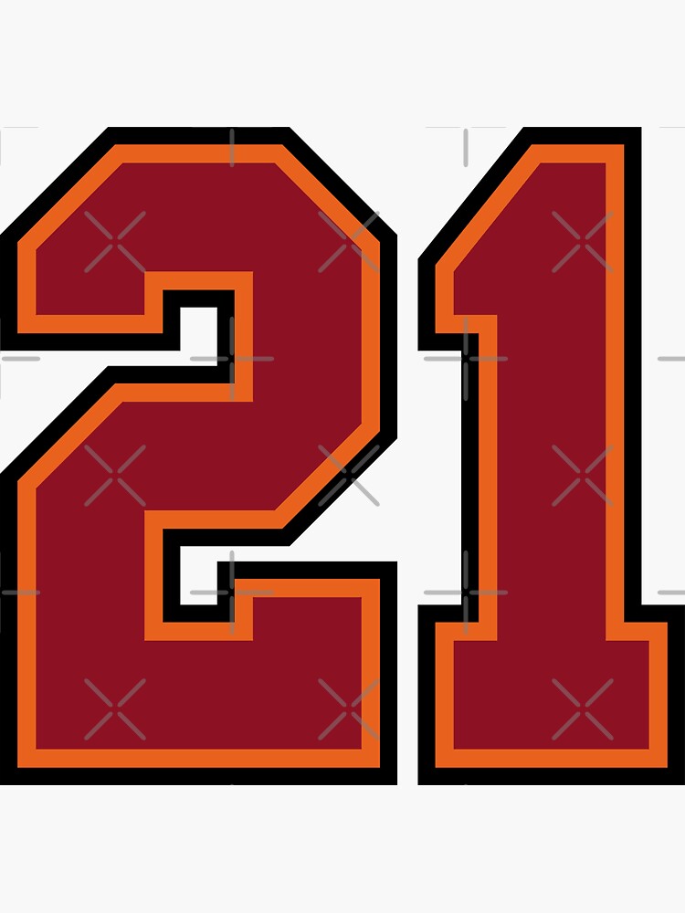 Number 21 Sports Tampa Twenty-One Jersey | Sticker