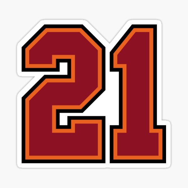 Number 21 Sports Tampa Twenty-One Jersey Sticker for Sale by HelloFromAja