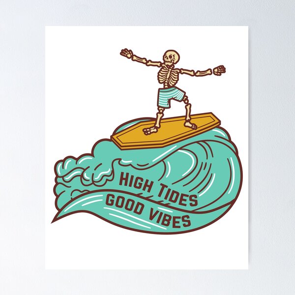 Item preview, High Tides, Good Vibes | Funny Halloween Gift Ideas for Men, Women and Kids designed and sold by Rohit Mane.