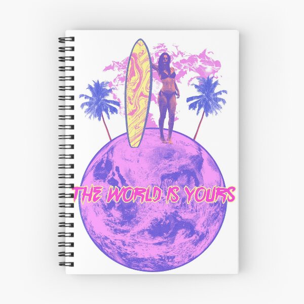 Item preview, Planet Earth Woman Psychedelic Surfer Babe - The World is Yours designed and sold by DreamCraze.