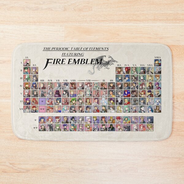 Item preview, Periodic Table Fire Emblem designed and sold by Maxymildr.