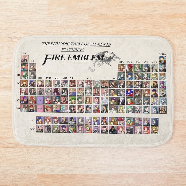 Aperçu de l'œuvre Tableau périodique Fire Emblem créée et vendue par Maxymildr.