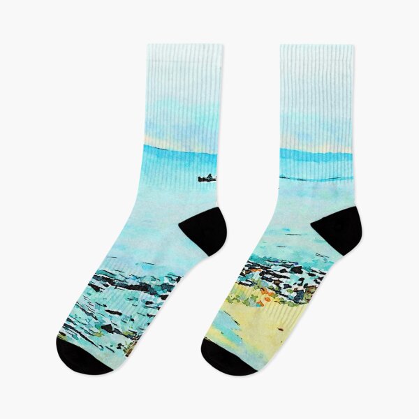 Item preview, Seagull in flight and boat on the blue sea designed and sold by Giuseppe Cocco.