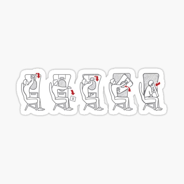 Window Exit - Single Row - Dark Background Sticker