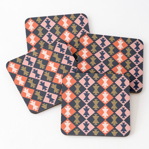 Item preview, Azerbaijan Pattern – Denim & Pink designed and sold by Cat Coquillette.