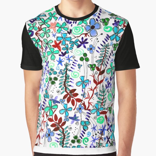 Pixel Dance Blue Graphic T-Shirt