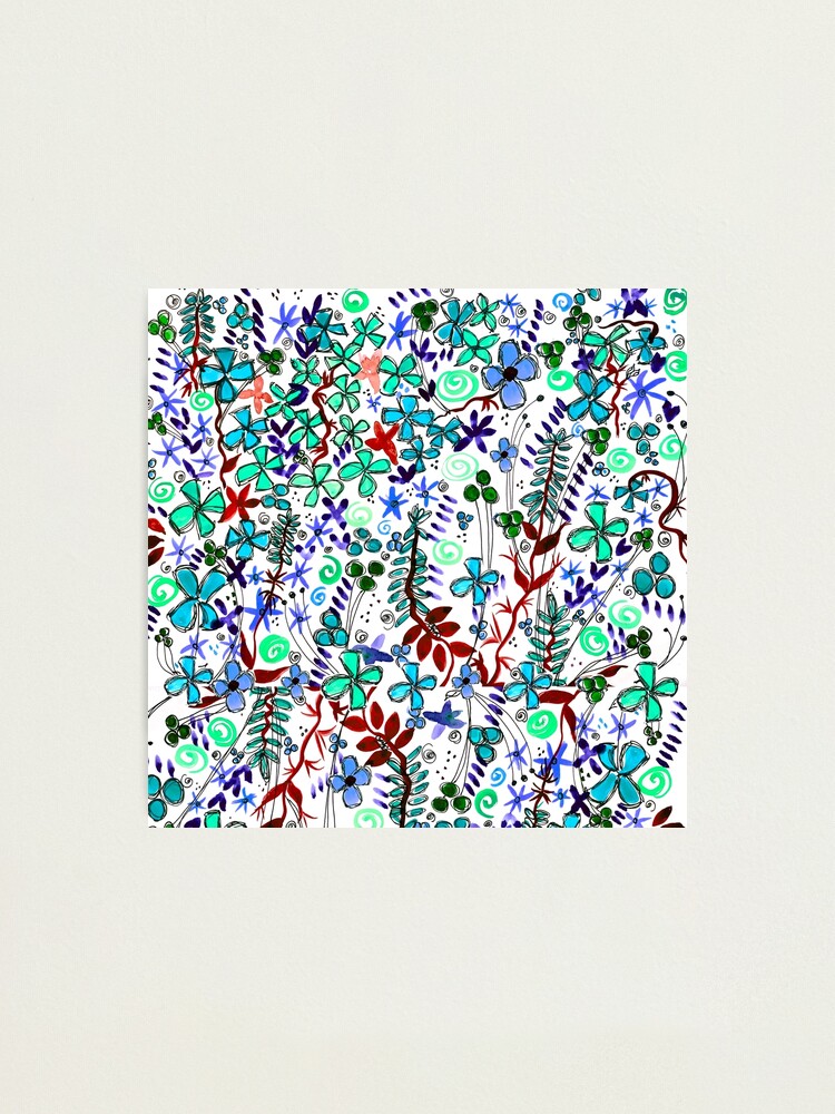 Alternate view of Pixel Dance Blue Photographic Print