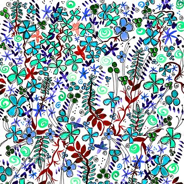 Artwork thumbnail, Pixel Dance Blue by HappigalArt