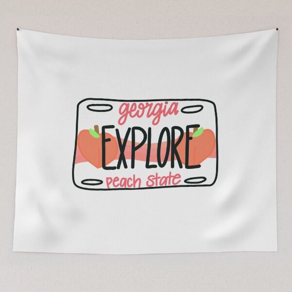 Item preview, Explore Georgia Peach License Plate designed and sold by MaggieEDoodles.