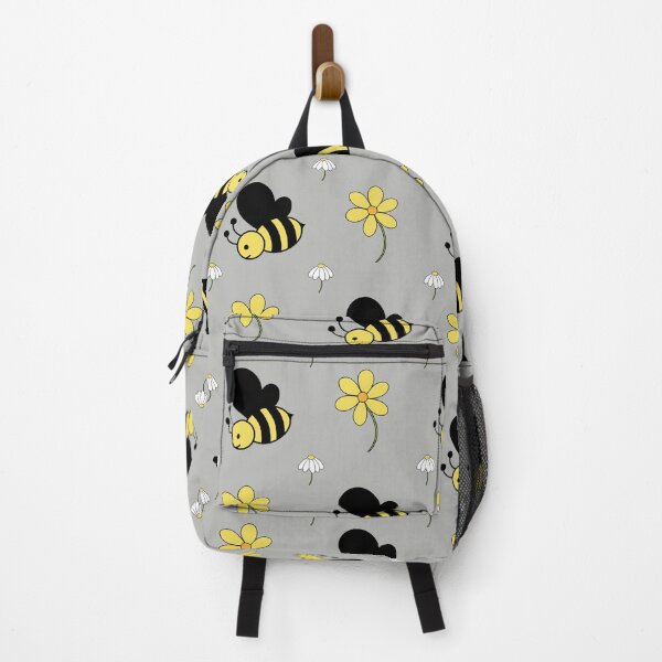 Item preview, Grey Bees and Flower Pattern designed and sold by ImpalaMoon.