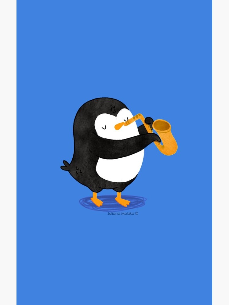 Steve Penguin playing a saxophone by thepenguins