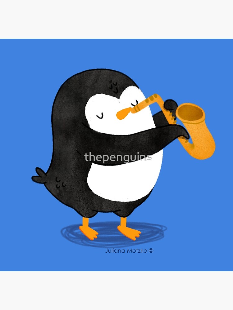 Steve Penguin playing a saxophone by thepenguins