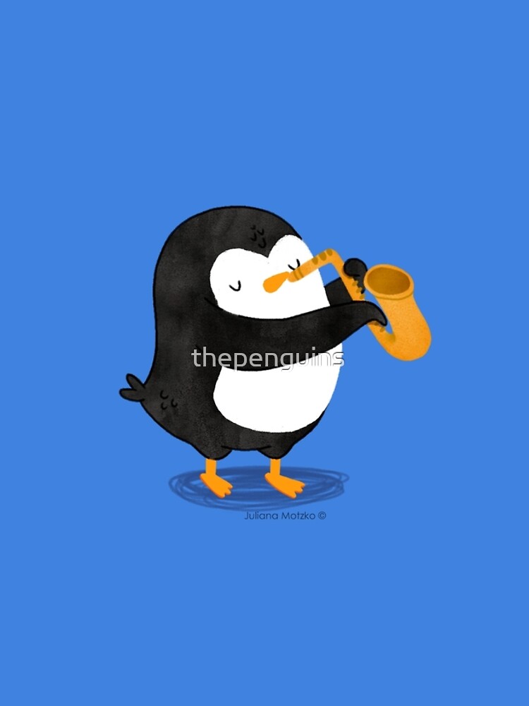 Steve Penguin playing a saxophone by thepenguins