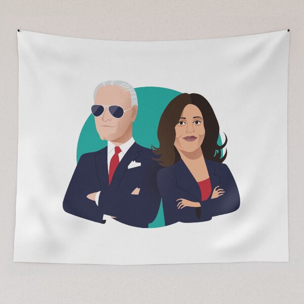 Item preview, Caricature of Joe Biden and Kamala Harris designed and sold by La Cartoonista.