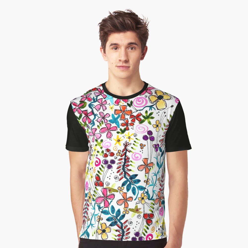 Pixel Dance Red Graphic T-Shirt