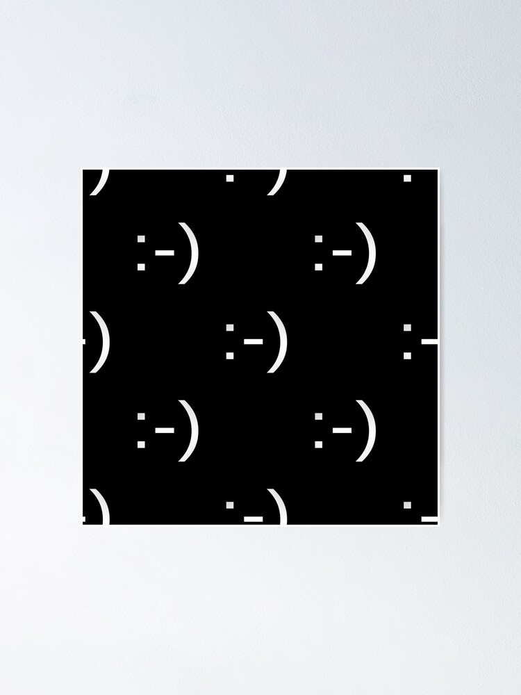 "happy face kaomoji" Poster by gossiprag Redbubble