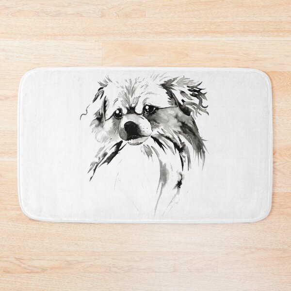 Item preview, Beautiful Tibetan Spaniel Black and White Design designed and sold by Monica C. Webster.