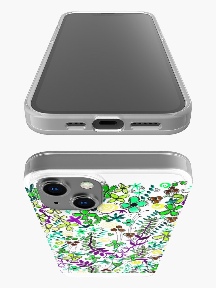 Alternate view of Pixel Dance Green iPhone Case