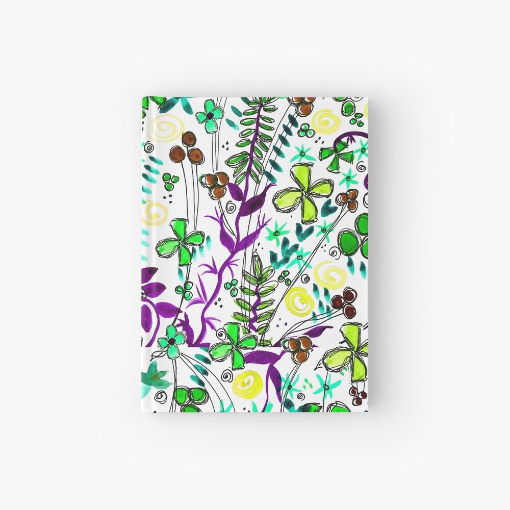 Pixel Dance Green Hardcover Journal