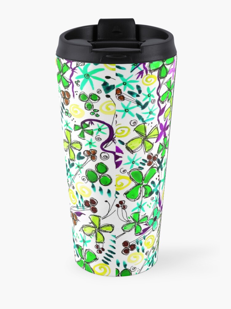 Alternate view of Pixel Dance Green Travel Mug